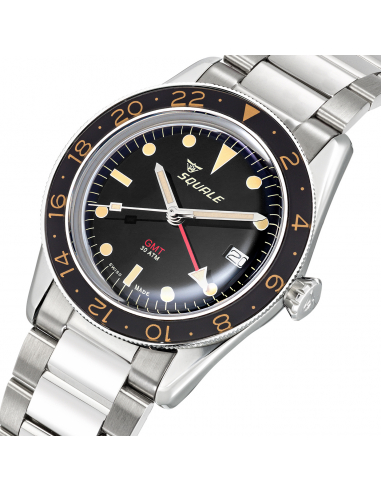 Squale SUB39 GMT Vintage automatisk dykning Klocka SUB-39GMTV.BR22 - 2