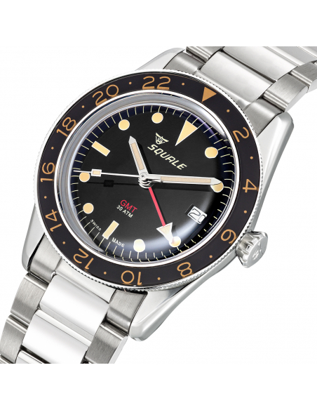 Squale SUB39 GMT Vintage automatic diving Watch SUB-39GMTV.BR22 - 2