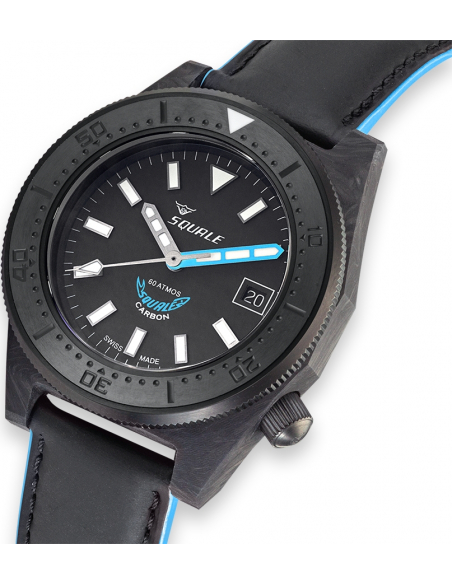 Squale T-183 smidd Carbon Blue Klocka - 2