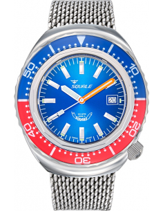 Squale 2002ブルーレッド プロフェッショナル ダイビングウォッチ2002.SS.BLR.BL.ME22 - 1
