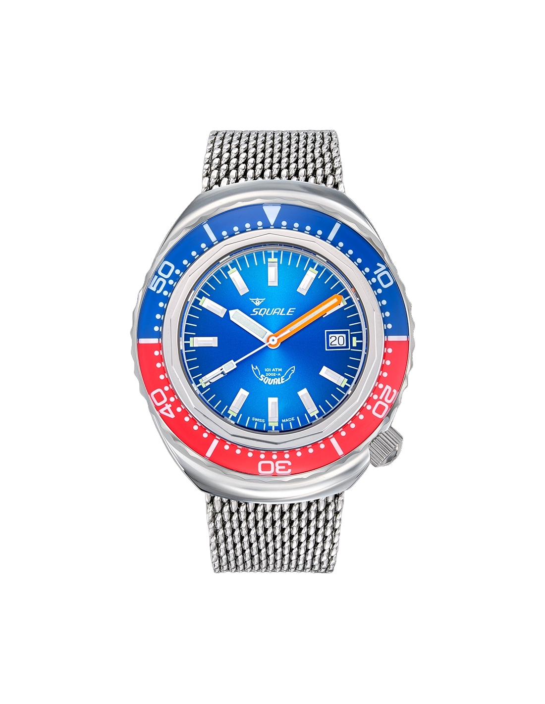 Squale 2002 Buceo Profesional Blue-red Reloj 2002.ss.blr.bl.me22