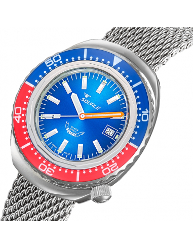 Squale 2002 Buceo profesional Blue-Red Reloj 2002.SS.BLR.BL.ME22 - 2