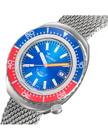 Hodinky Squale 2002 Blue-Red Professional Diving 2002.SS.BLR.BL.ME22 - 2