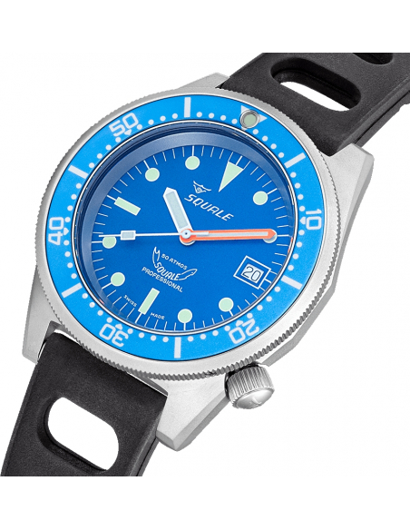 Squale 1521-026/A Blue Blasted profesjonalne nurkowanie Zegarek - 4