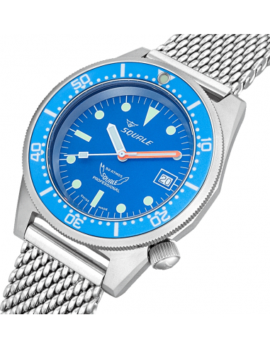 Squale 1521-026/A Blue Blasted professional diving Watch - 6