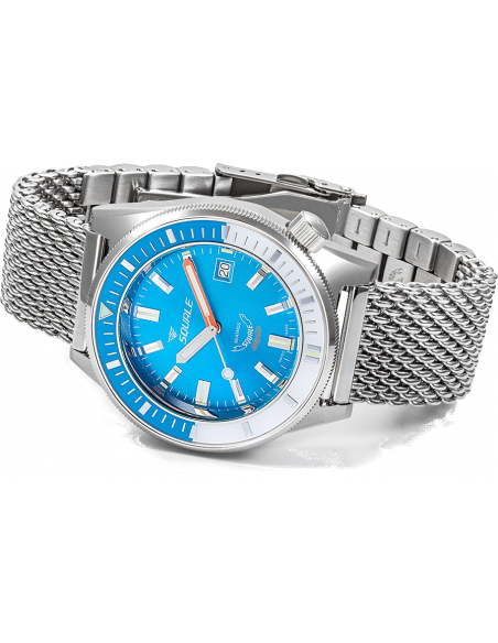 Squale Squalematic 60ATM ライトブルー プロフェッショナル ダイビングウォッチ - 9
