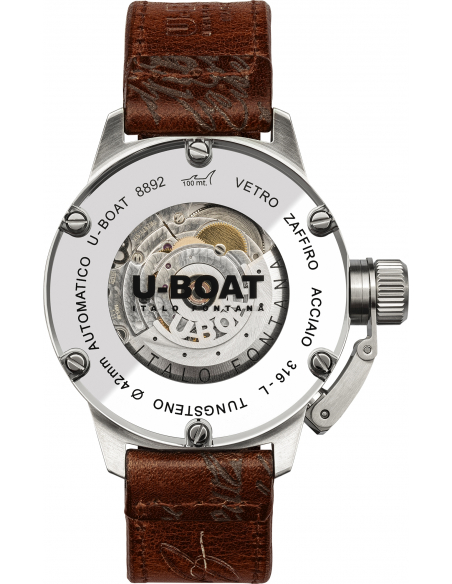 U-BOAT Classic 42 Tungsteno Beige Karóra 8892 - 2