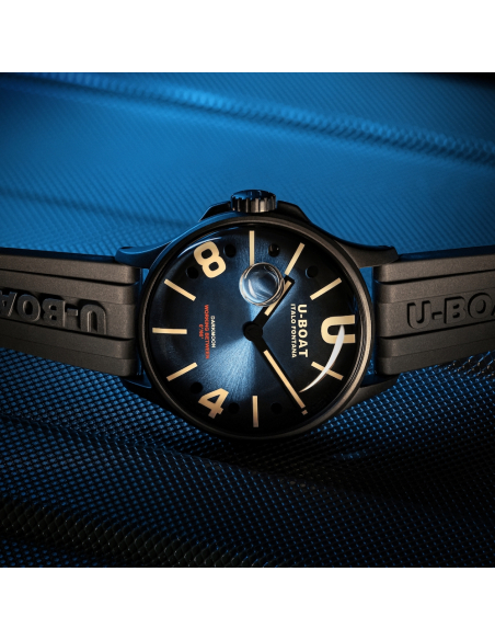 U-BOAT Darkmoon 40mm Bleu IPB 9020 Montre - 3