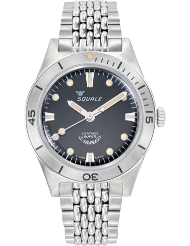 Squale Super Squale Bransoletka Sunray Black Zegarek SUPERSSBK.AC - 1