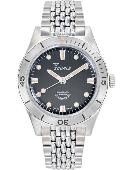 Squale Super Squale Sunray Black Armband Klocka SUPERSSBK.AC - 1
