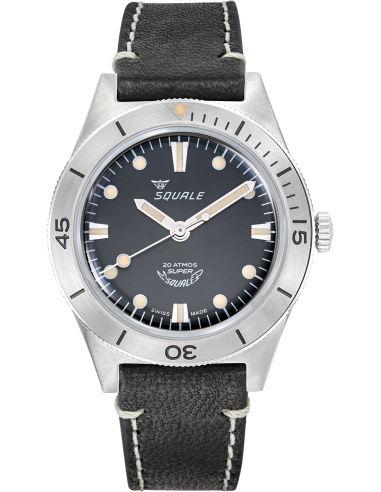 Squale Super Squale Sunray fekete bőr Karóra SUPERSSBK.PN - 1