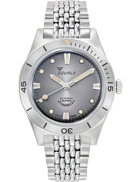 Squale Super Squale Sunray Grey Bracelet Watch SUPERSSG.AC - 1