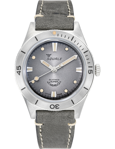 Squale Super Squale Sunray Grey Leather Uhr SUPERSSG.PG - 1