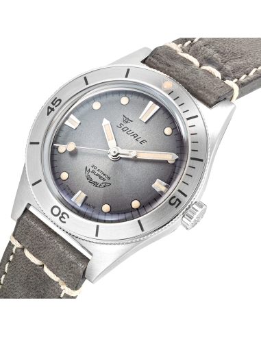 Squale Super Squale Sunray Grey Leather Uhr SUPERSSG.PG - 2