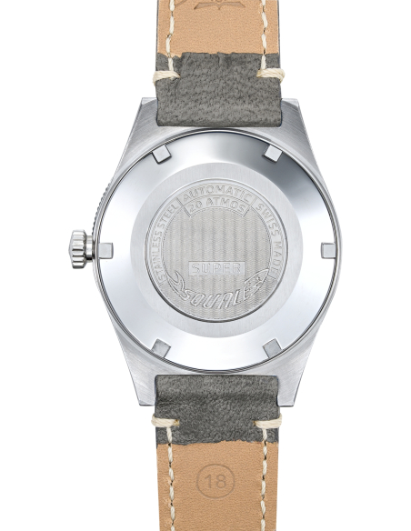 Squale Super Squale Sunray Grey Leather Uhr SUPERSSG.PG - 3