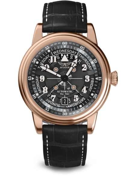 AVIATOR Douglas Day-date Meca-41 Automatic Zegarek V.3.36.2.285.4 - 1