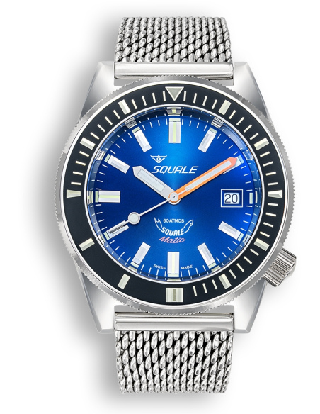 Squale Squalematic 60ATM Dark Blue professionell dykning Klocka MATICXSB.PTC - 1