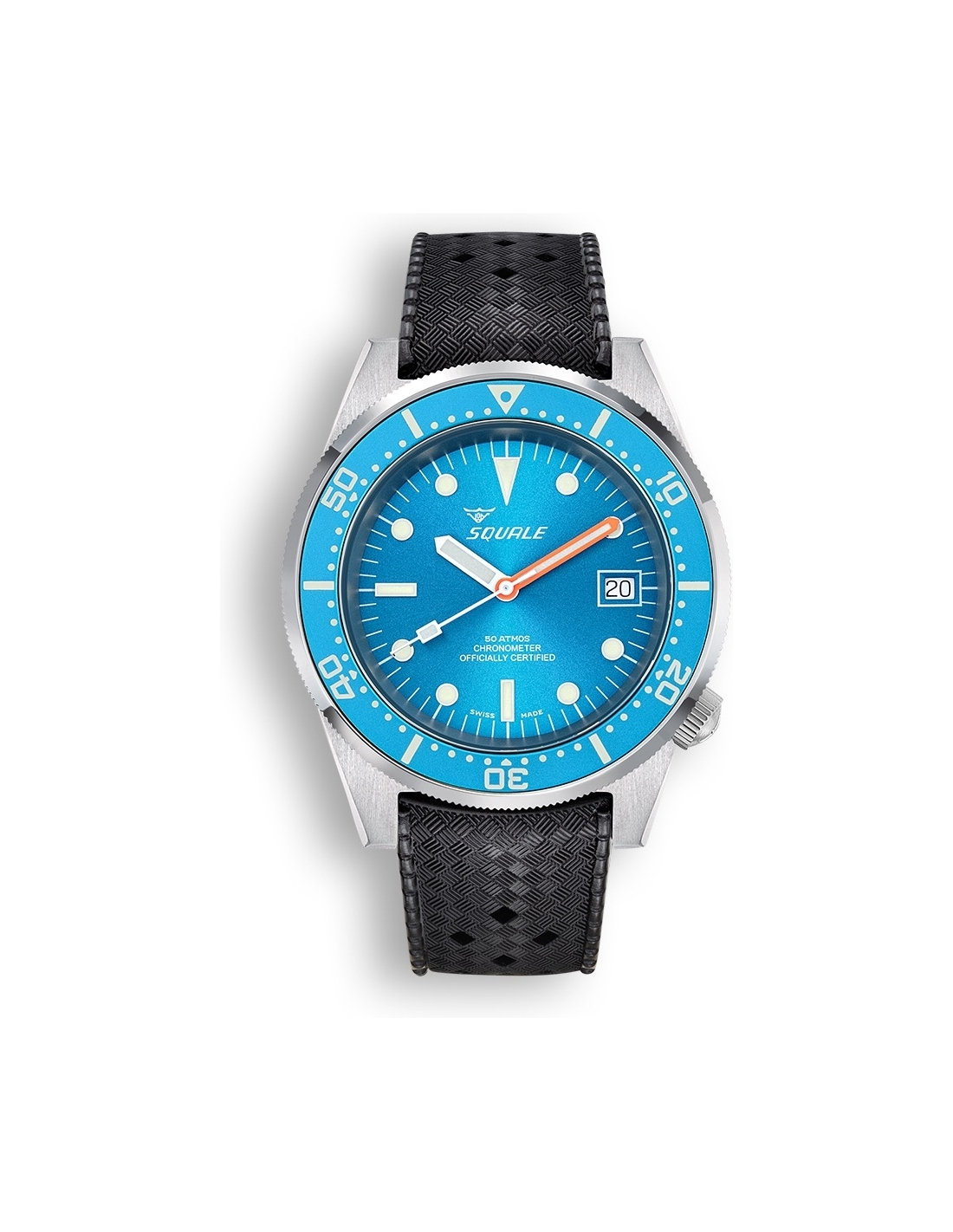 時計 Squale 1521 Squale 50 Atmos Swiss Automatic Polished Dive Watch with