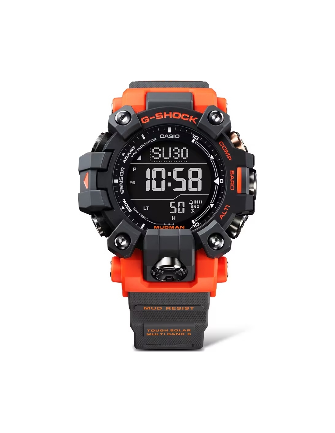 Casio G-Shock Mudman Rescue GW9500MRY-1A9 – Orologio Digitale Giallo E Nero, Solare, Radio Controllato, Sensori, Resistente A Fango E Urti