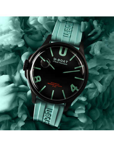 U-BOAT Darkmoon 44mm BK Aquamarine PVD 9526 Montre - 4