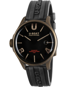 U-BOAT Darkmoon 40mm BK Black Vintage 9549 Watch - 1
