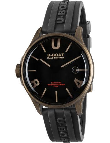 U-BOAT Darkmoon 40mm BK Black Vintage 9549 Montre - 1