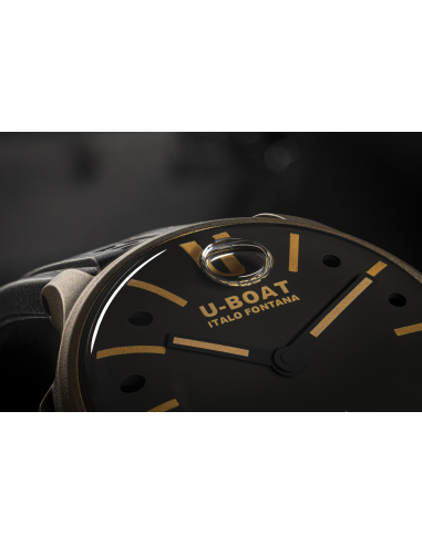 U-BOAT Darkmoon 40mm BK Black Vintage 9549 Montre - 2