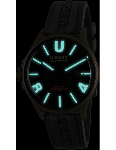 U-BOAT Darkmoon 40mm BK Black Vintage 9549 Klocka - 4