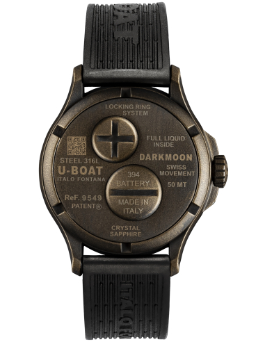U-BOAT Darkmoon 40mm BK Black Vintage 9549 Uhr - 3