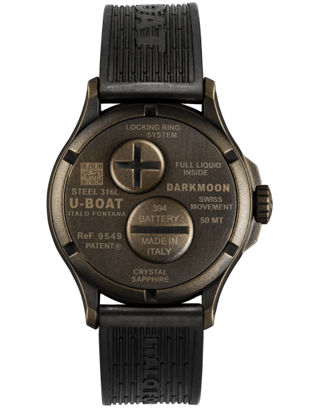U-BOAT Darkmoon 40mm BK Black Vintage 9549 Montre - 3