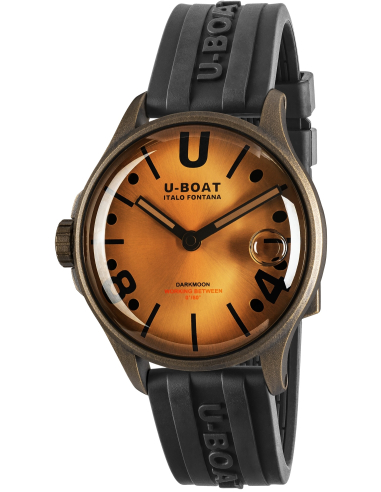 U-BOAT Darkmoon 40mm BK Brown Vintage 9547 Montre - 1