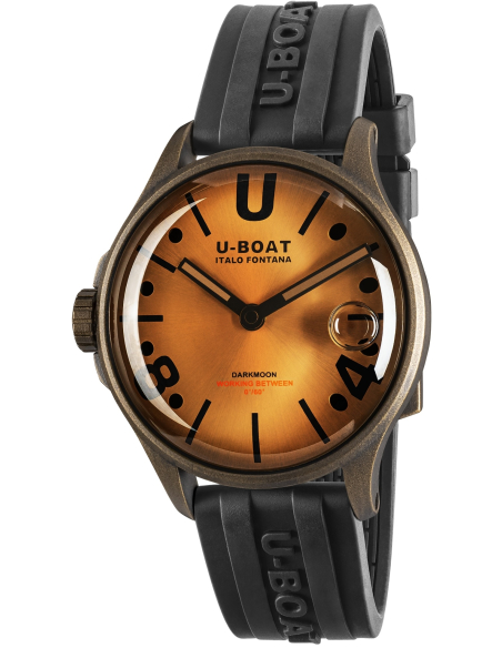 U-BOAT Darkmoon 40mm BK Brown Vintage 9547 Montre - 1