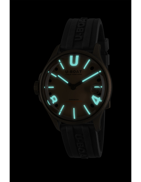 U-BOAT Darkmoon 40mm BK Brown Vintage 9547 Montre - 5