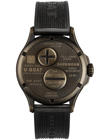 U-BOAT Darkmoon 40mm BK Brown Vintage 9547 Montre - 4