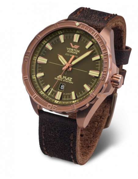 Годинник Vostok Europe NH35A-320O516 Almaz Bronze з автоматичним механізмом - 1