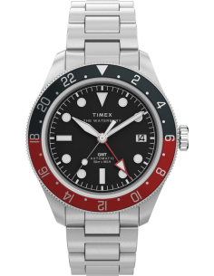Timex Ρολόι Waterbury Heritage GMT Automatic TW2Y60600
