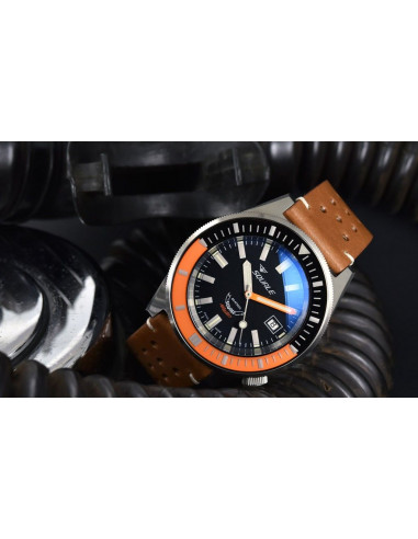 Squale Squalematic 60ATM Μαύρο/Πορτοκαλί επαγγελματική κατάδυση Pολόι - 2