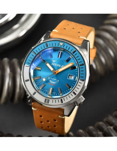 Squale Squalematic 60ATM Azul claro buceo profesional Reloj - 3