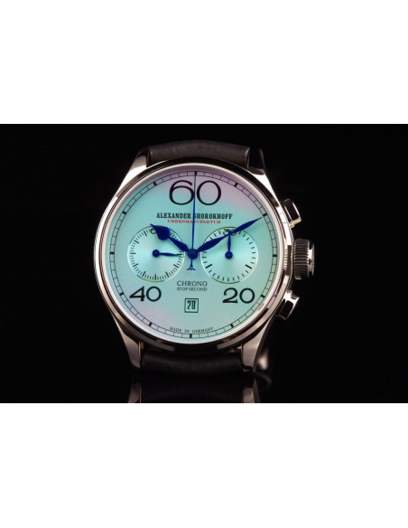 Hodinky Alexander Shorokhoff AS.C01-1 Blue Sapphire manual winding chronograph - 1