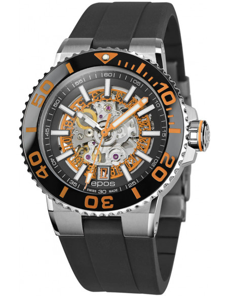 Epos Sportive Diver 3441.135.99.15.55 automatic skeleton Watch - 1