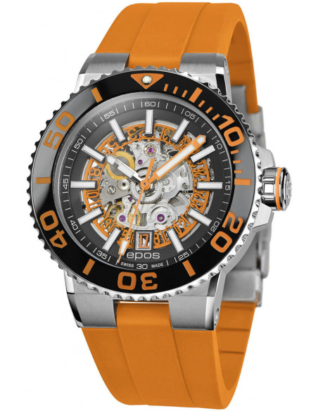 Epos Sportive Diver 3441.135.99.15.52 automata csontvázas búvár Karóra - 1
