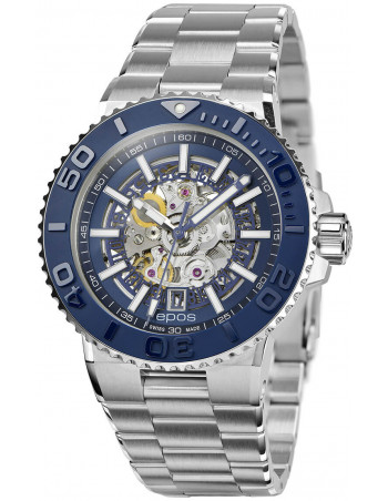 Epos Sportive Diver 3441.135.26.16.30 automatique squelette Montre - 1