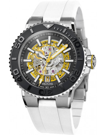 Epos Sportive Diver 3441.135.20.15.50 automatique squelette Montre - 1