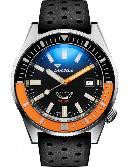 Squale Squalematic 60ATM Μαύρο/Πορτοκαλί επαγγελματική κατάδυση Pολόι - 1