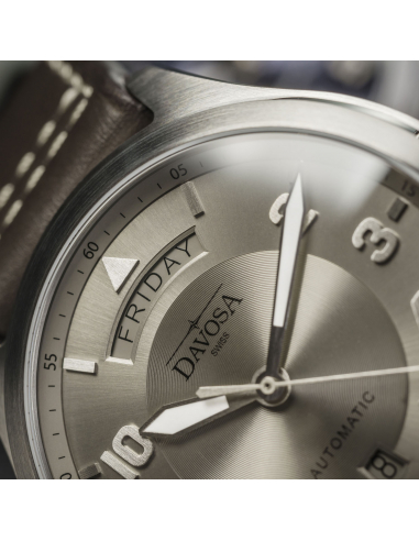 Davosa Newton Pilot Day-Date Automatique 161.585.15 Montre - 3