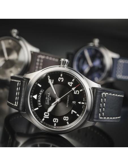 Davosa Newton Pilot Day-Date Automatic 161.585.55 Zegarek - 3