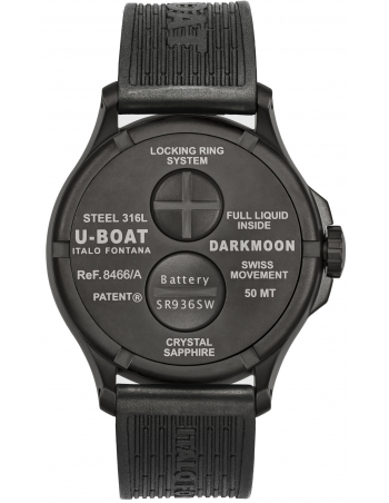 U-BOAT Darkmoon Watch 44mm Red IPB Soleil 8697