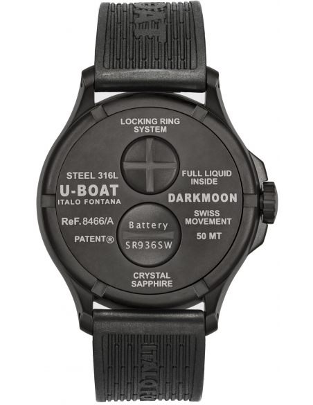 U-BOAT Darkmoon 44mm roșu IPB 8466/A Ceas - 2