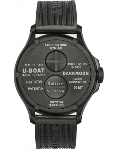 U-BOAT Darkmoon 44mm Blue IPB Soleil 8700 Watch - 2