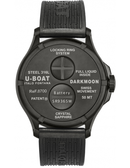 U-BOAT Darkmoon 44mm albastru IPB Soleil 8700 Ceas - 2